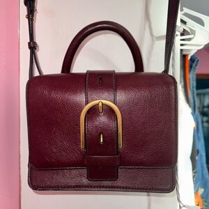 Fossil Wiley Top Handle Bag in Merlot